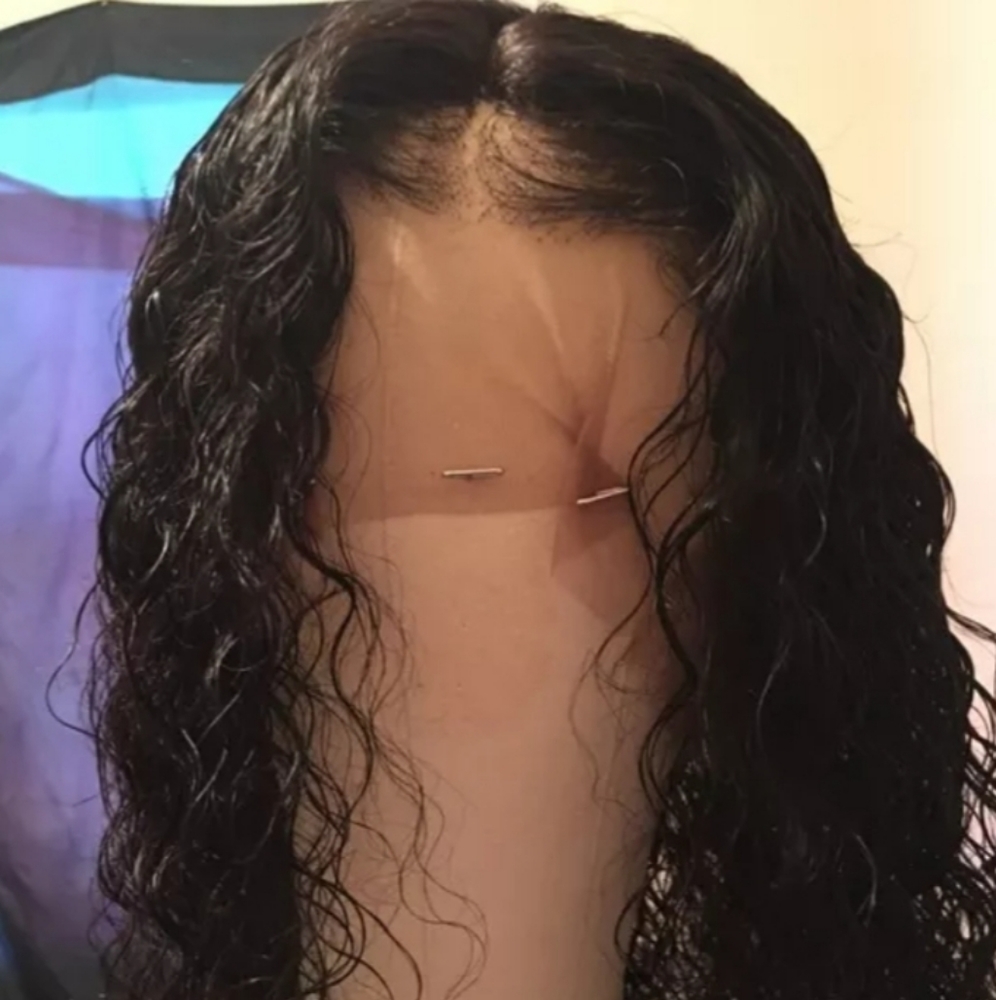 Jerry curl lace wig %100 virgin hair